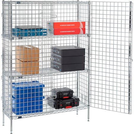 Nexel Chrome, Security Shelving Unit, 2 Quick Adjust Shelves, 36W x 14D x 66H SU1436CPS2